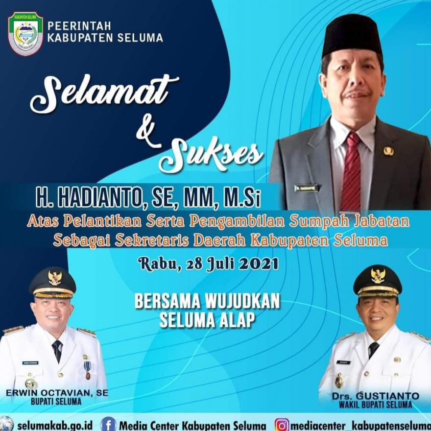 UCAPAN SELAMAT DARI PEMERINTAHAN DESA JENGGALU ATAS PELANTIKAN SEKDA KABUPATEN SELUMA